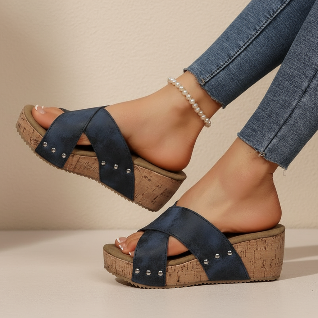 Mila | Boho Wedge Sandalen