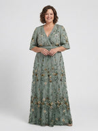 EVADNE | FLORAL MAXIKLEID