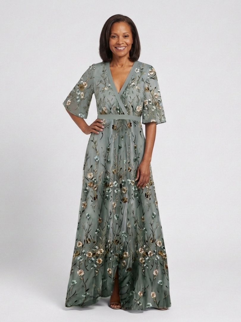 EVADNE | FLORAL MAXIKLEID