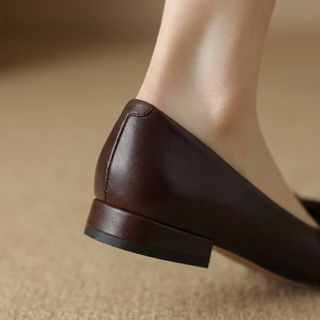Camille Bogen Leder Ballerinas