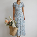 ISMERIA | FLORAL CHIFFON MAXIKLEID