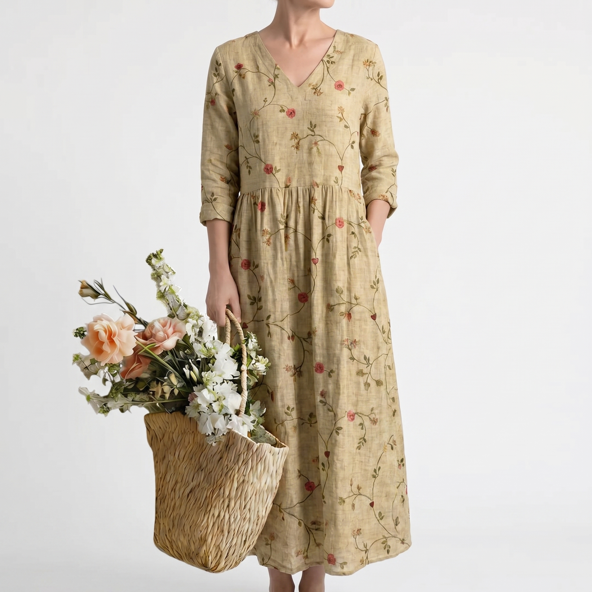 MARINA | BLUMEN MAXIKLEID