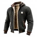 Calveno® | Retro-Jacke mit Kapuze und Reißverschluss