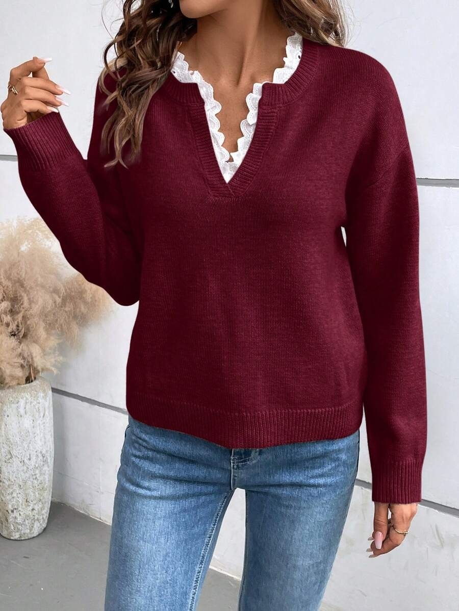 Gillian™ Eleganter V-Ausschnitt Pullover