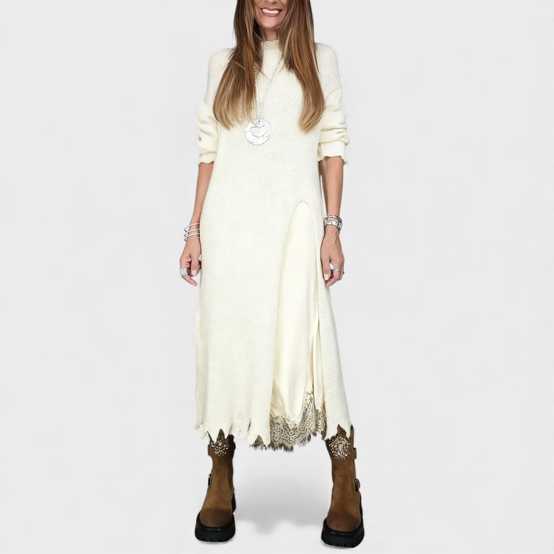 Portia – Elegantes Layered Sweater- und Kleid-Set