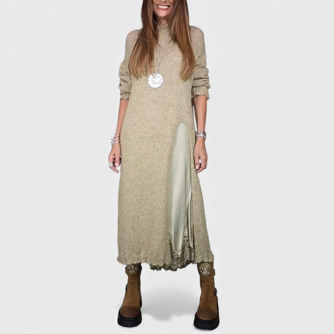 Portia – Elegantes Layered Sweater- und Kleid-Set