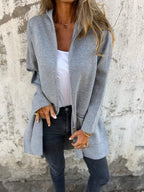 Lena | Langärmlige Strickjacke mit Reißverschluss
