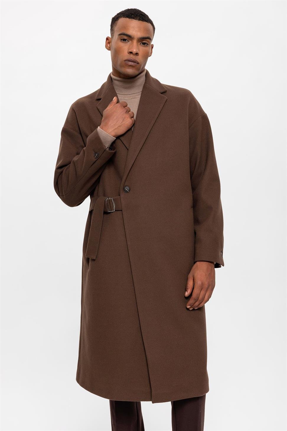 Ragnar | Oversized Mantel mit Taillengürtel