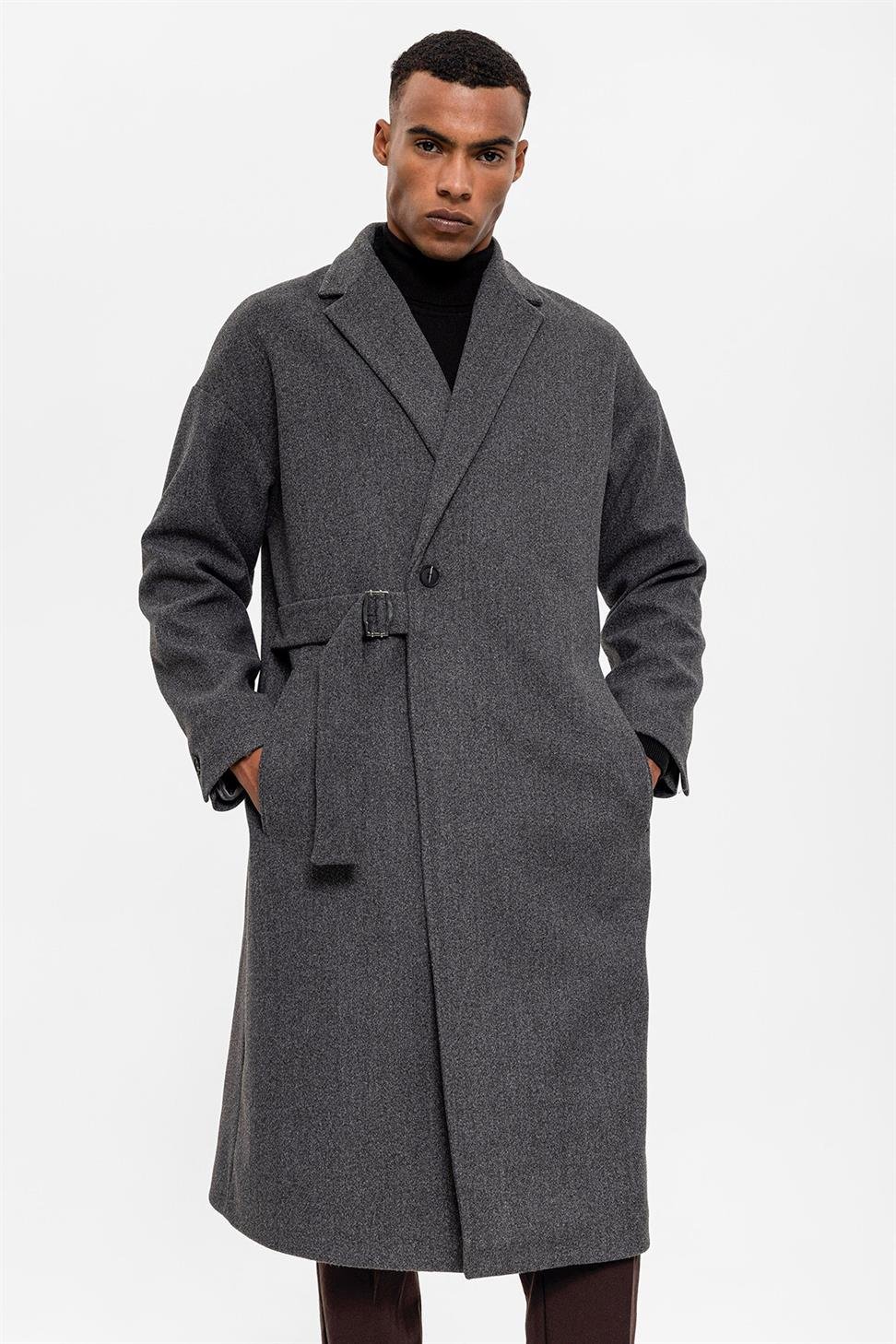 Sixten | Oversized Mantel mit Taillengürtel
