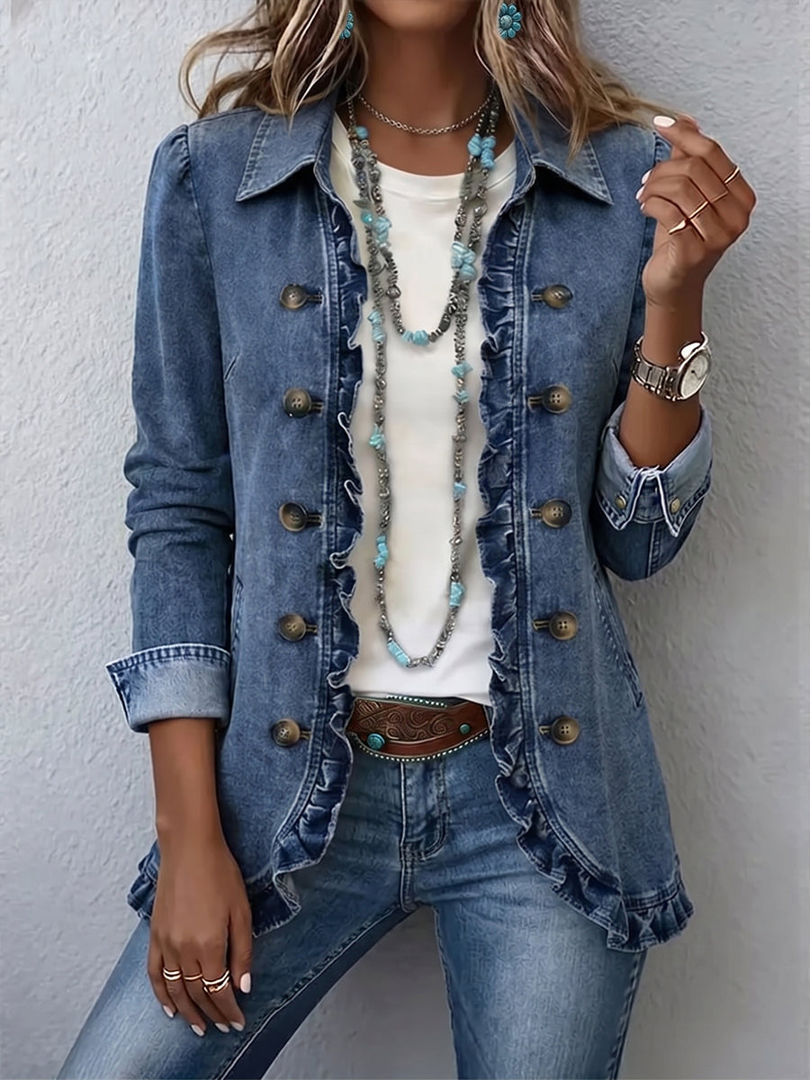 Nicole | Jacke mit plissierten Rüschen