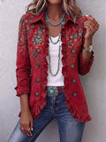 Sylvie | Bohemian Paisley-Rüschenjacke