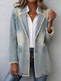 Hélène | Vintage-Blazer im Oversize-Stil mit unversäuberten Kanten