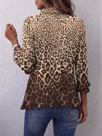 Jacqueline | Plissierte Jacke mit Leopardenmuster
