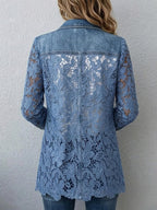 Sandra | Blazer mit floralen Spitzen-Einsätzen