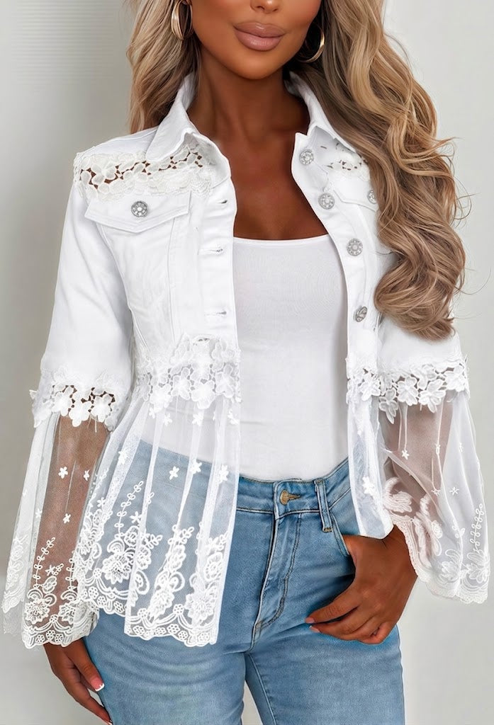 Elise | Jacke mit Spitzen-Einsatz