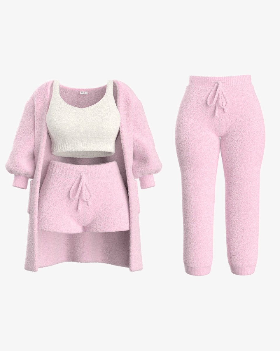 Tallulah – Bouclé Strick Pyjama Set