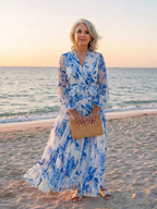 Lillian | Florales Maxikleid mit langen Ärmeln