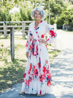 Lillian | Florales Maxikleid mit langen Ärmeln