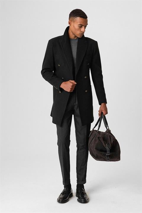 Valter | Doppelreihiger Mantel mit Taschen