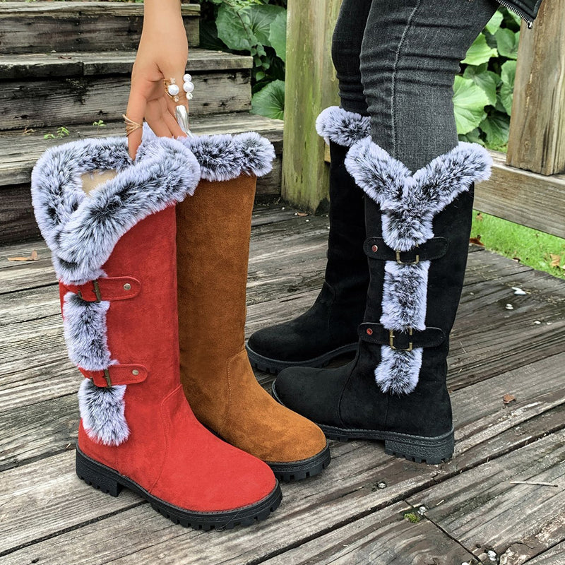 Mona | Kniehohe Wildleder-Winterstiefel