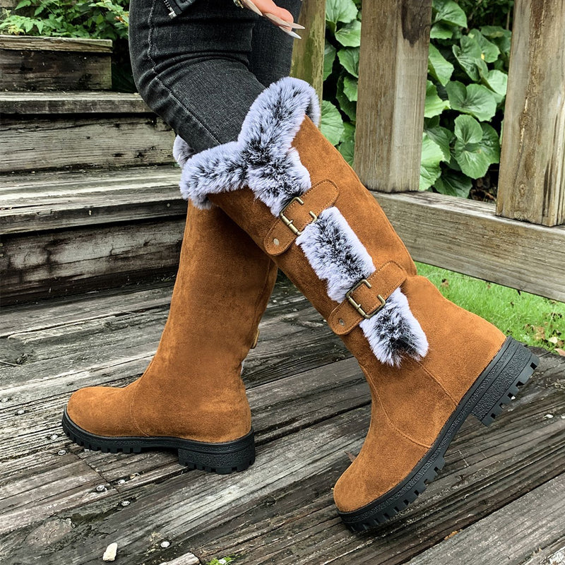 Mona | Kniehohe Wildleder-Winterstiefel