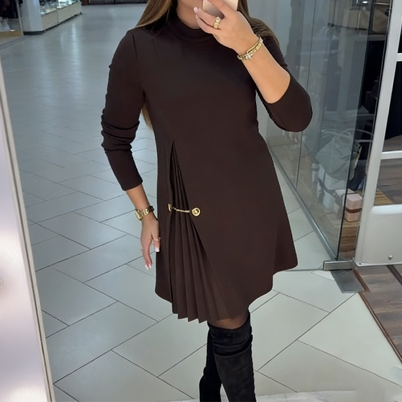Calleya | Langärmliges Minikleid mit Plissee
