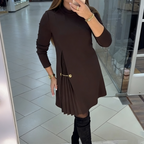 Calleya | Langärmliges Minikleid mit Plissee