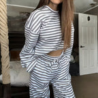 Aunora | Zweiteiliges gestreiftes Pyjama-Set