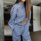 Aunora | Zweiteiliges gestreiftes Pyjama-Set