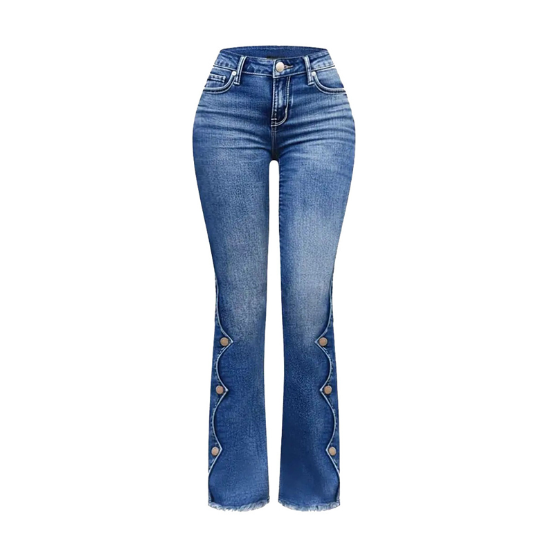 ⏰ Letzte Tage im Sale – 50 % Rabatt 💃 High-Waist Bootcut-Jeans im Used-Look für Damen