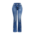 ⏰ Letzte Tage im Sale – 50 % Rabatt 💃 High-Waist Bootcut-Jeans im Used-Look für Damen