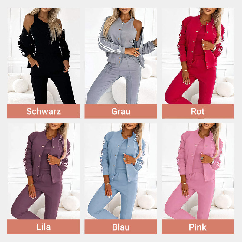 3-teiliges Damen-Set | Jacke, Top & Hose