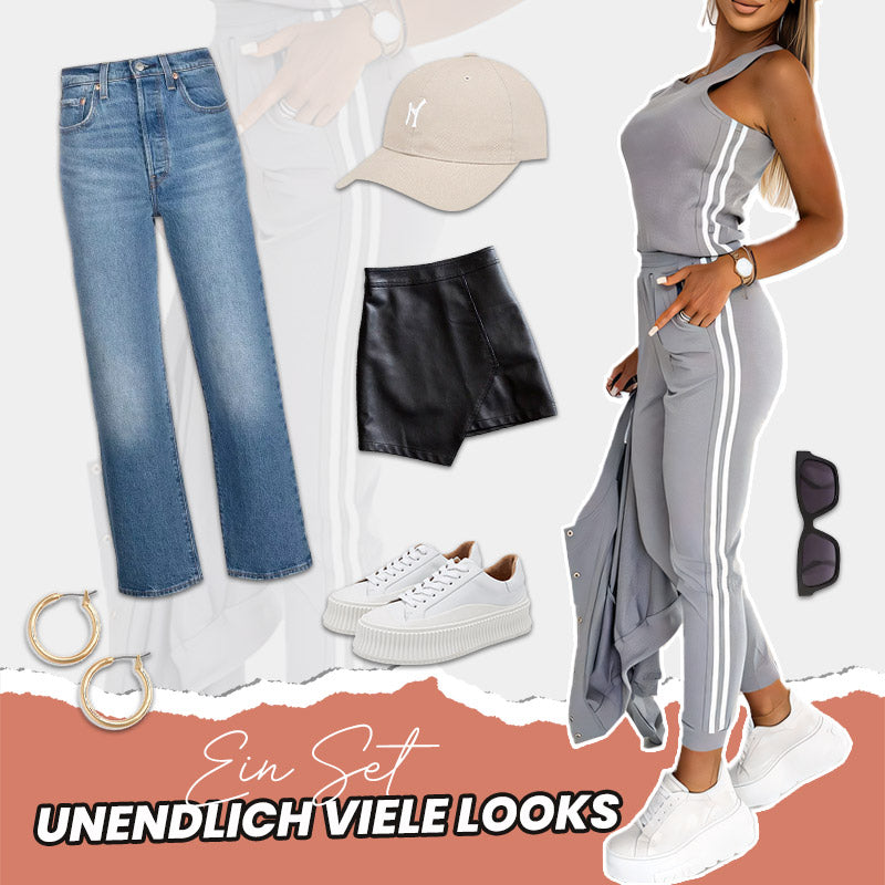 3-teiliges Damen-Set | Jacke, Top & Hose