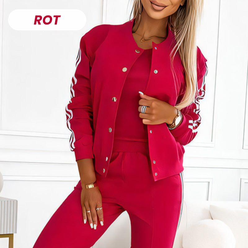 3-teiliges Damen-Set | Jacke, Top & Hose