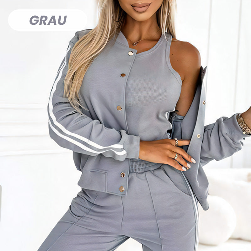 3-teiliges Damen-Set | Jacke, Top & Hose
