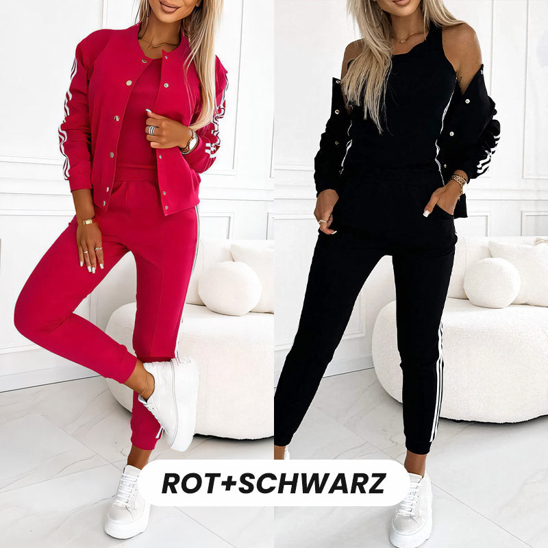 3-teiliges Damen-Set | Jacke, Top & Hose
