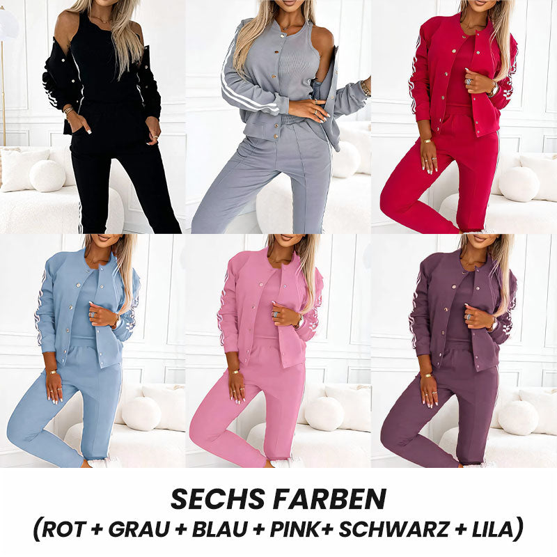 3-teiliges Damen-Set | Jacke, Top & Hose