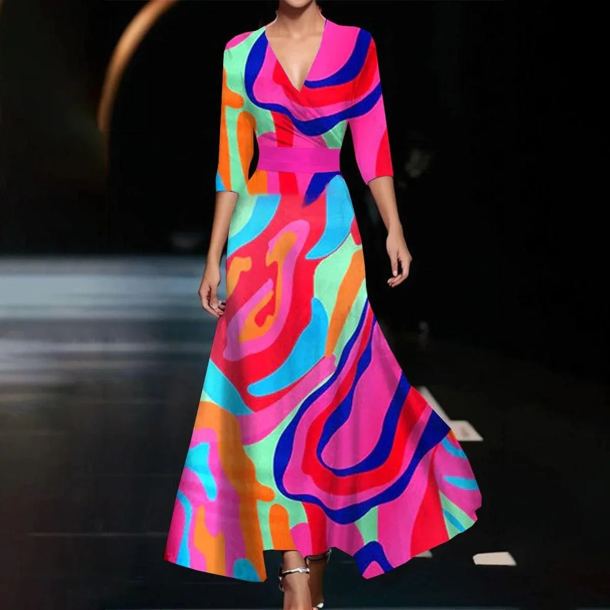 Emmily | Kleid mit mittellangen Ärmeln