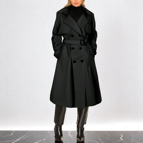 Dinah | Zweireihiger Trenchcoat mit Gürtel